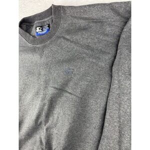 Vintage Starter Pro80 Solid Gray Heavy Sweatshirt Mens 2XL Crewneck‎ Pullover